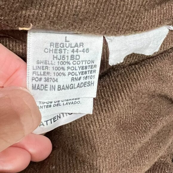 Berne Heritage Duck Hooded Active Work Jacket Tan Brown Men’s Large - Picture 4 of 16